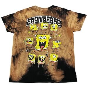 Nickelodeon Spongebob Squarepants Men's Tie-Dye T-Shirt 90s Kidcore Retro Large